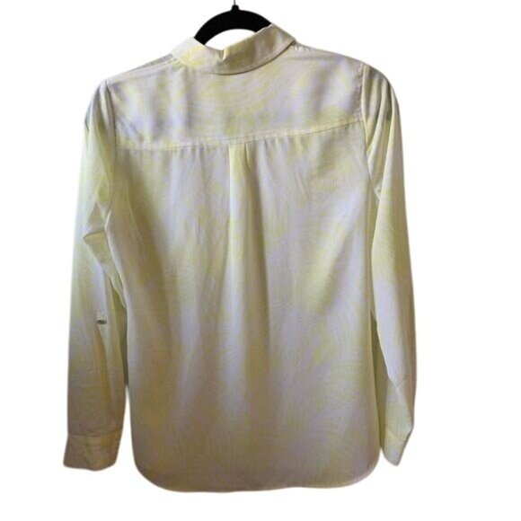 APT.9 XS Yellow & White Button-Down Shirt With Abstract Pattern - Picture 6 of 9